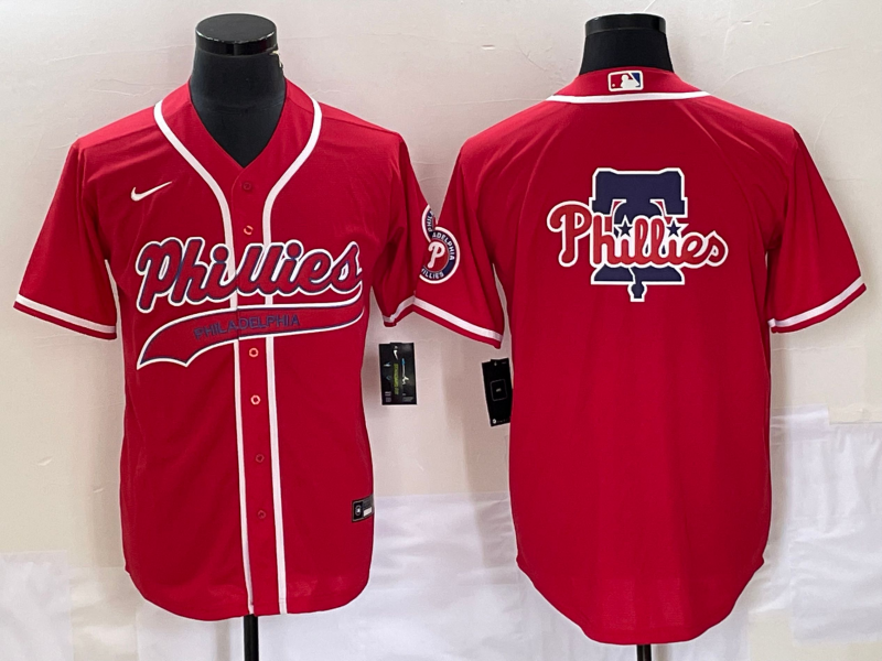 Men's Philadelphia Phillies Red Team Jersey Joint Edition